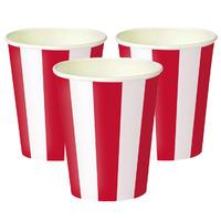 Red Stripe Paper Party Cups