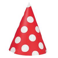Red Polka Party Hats