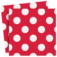 Red Polka Party Napkins