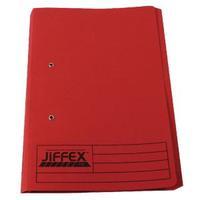 Rexel Jiffex Foolscap Pocket File Red Pack of 25 43318EAST