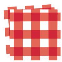 Red Gingham Paper Napkins