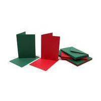 Red and Green Cards and Envelopes 5 x 7 Inches 40 Pack