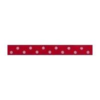 Red Polka Dot Ribbon 15 mm x 5 m