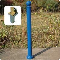 Removable Bollards for pedestrian / parking areas 76 Dia Galv / Black