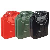 red 20 litre steel jerry can leaded