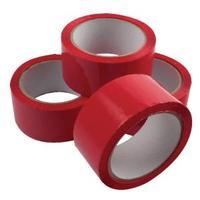 red polypropylene tape 50mm x 66m pack of 6 appr 500066 ln