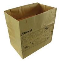 Rexel Brown Recyclable Paper Shredder Bags Pack of 50 2102248