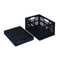 Really Useful Black 32 litre Plastic Folding Boxes Pack of 3 32FBBK