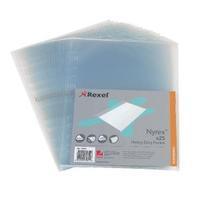 Rexel Nyrex Heavy Duty Side Opening Pocket Pack of 25 NRBA41 11011
