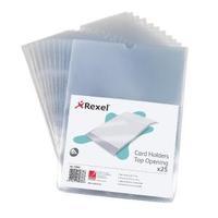 Rexel Clear Polypropylene Card Holders A5 Pack of 25 12093