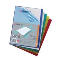 Rexel Nyrex Cut Back A4 Folder PVC Assorted Pack of 25 PFA4C 12131AS