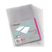 Rexel Nyrex A4 Clear Twin Wallet Pack of 25 12195