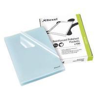 Rexel A4 Clear Cut Flush Folder Clear Pack of 100 12215