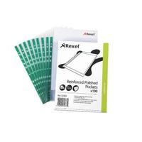 Rexel Copyking Clear Reinforced Pockets CKPA4 Polypropylene 12265 Pack