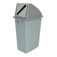 recycling container 60 litre paper lid grey 383013