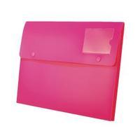 Rexel Joy Expanding Popper Wallet Pretty Pink Pack of 5 2104219