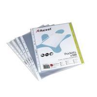 Rexel Premium Top Opening A5 Punched Pockets Pack of 100 1300063