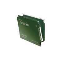 Rexel Crystalfile Extra Lateral File 15mm Green Pack of 25 3000121