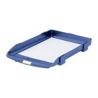 Rexel Agenda 35mm Classic Letter Tray Stackable Blue Single 25201