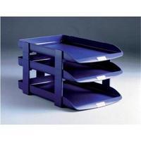 rexel agenda 53mm classic risers self locking for letter trays blue 1