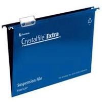 Rexel Crystalfile Extra Foolscap Suspension File 5mm Blue 1 x Pack of