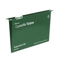 Rexel Crystalfile Extra A4 Polypropylene Suspension File 15mm Green 1