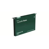 Rexel Crystalfile Extra A4 Polypropylene Suspension File 30mm Green -