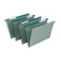 rexel crystalfile classic linked foolscap 15mm suspension file green 