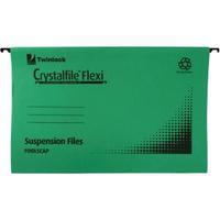 Rexel Crystalfile Flexi Standard Foolscap Green Pack of 50 3000040