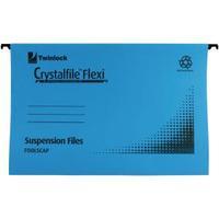 rexel crystalfile flexi standard foolscap blue pack of 50 3000041