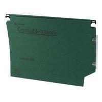 rexel crystalfile classic green 30mm lateral file pack of 25 3000109