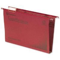 rexel crystalfile classic complete 30mm foolscap red suspension file