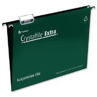 Rexel Crystalfile Extra A4 Suspension File Green Pack of 25 70634