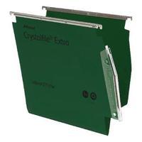 rexel crystalfile extra lateral file 275mm a4 green pack of 25 70637