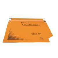 rexel crystalfile classic lateral file 50mm 500 sheet orange pack of