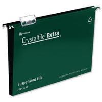 rexel crystalfile extra a4 suspension file green 30mm pack of 25 71759