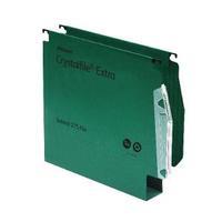 rexel crystalfile classic lateral suspension file 50mm green pack of