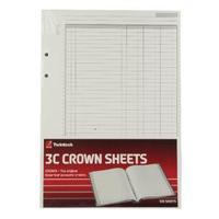 Rexel Crown 3C F9 Treble Cash Refill Sheets Pack of 100 75849