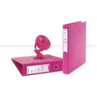 Rexel A4 Pink Joy Lever Arch File and Ring Binder with FOC Fan