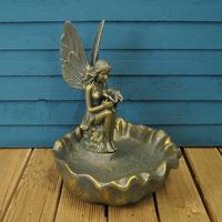 Resin Fairy Fountain Outdoor Water Feature (Solar) by Smart Solar