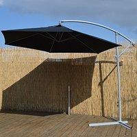 Redwood 3m Banana Hanging Parasol - Black