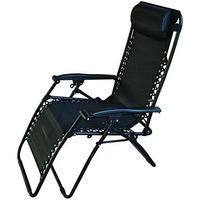 redwood leisure textilene reclining chair black