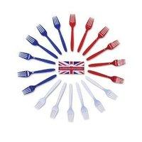 Red, White & Blue Plastic Forks