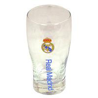 Real Madrid Wordmark Crest Pint Glass - Multi-colour