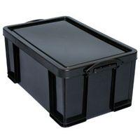 Really Useful Garage & Loft Storage Black 64L Plastic Storage Box