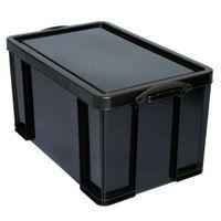 Really Useful Extra Strong Black 84L Plastic Storage Box