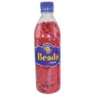 red mix 3500 piece beads in a bottle