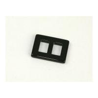 Rectangle Faux Leather Buckle Fastener Black