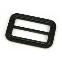 Rectangle Faux Leather Buckle Fastener Black