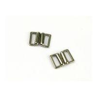 Rectangle Metal Buckle Clip Fastener Silver